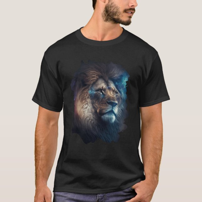 Backprint The mystical strong king of wilderness a T-Shirt (Front)