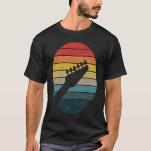 Backprint Vintage Retro Rock & Roll Music and Guit T-Shirt