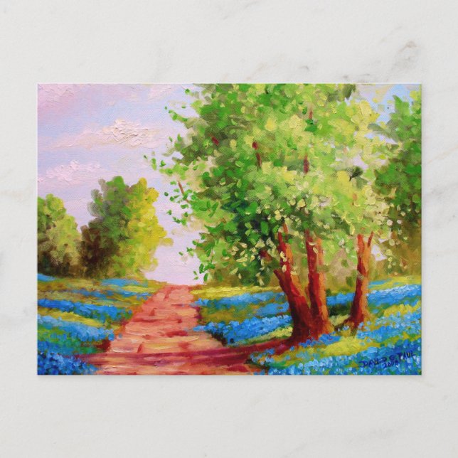 Backroad Bluebonnets Postcard (Front)