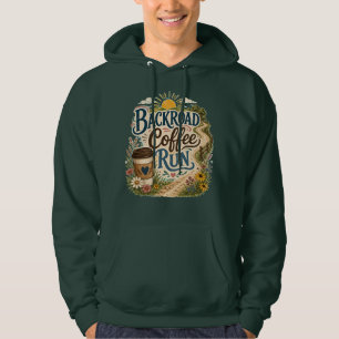 Backroad Coffee Run Country Folk Sunrise Hoodie