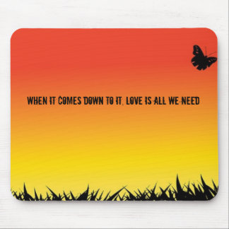 backround yellow, When it comes down to it, lov... Mouse Mat
