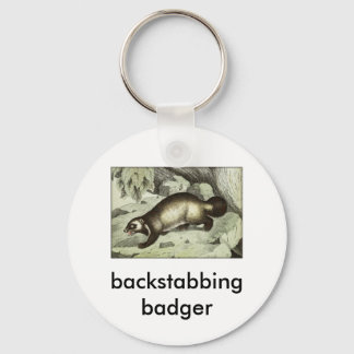 backstabbing badger key ring