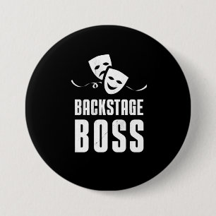 Backstage Boss Theatre Stagehand Crew 7.5 Cm Round Badge