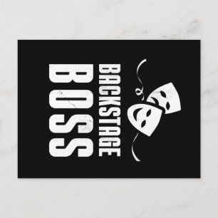 Backstage Boss Theatre Stagehand Crew Postcard
