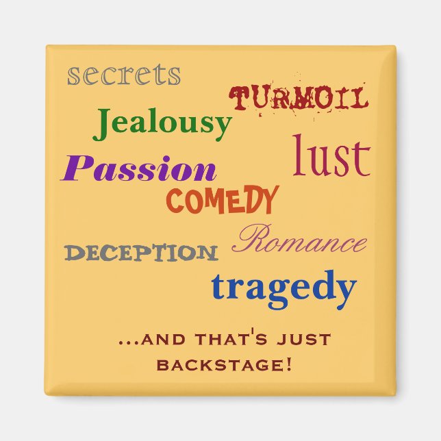 Backstage emotions magnet. magnet (Front)