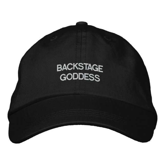 Backstage Goddess Embroidered Hat (Front)
