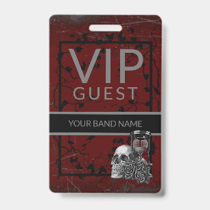 Backstage Pass VIP Custom Name Rock Band Lanyard B ID Badge