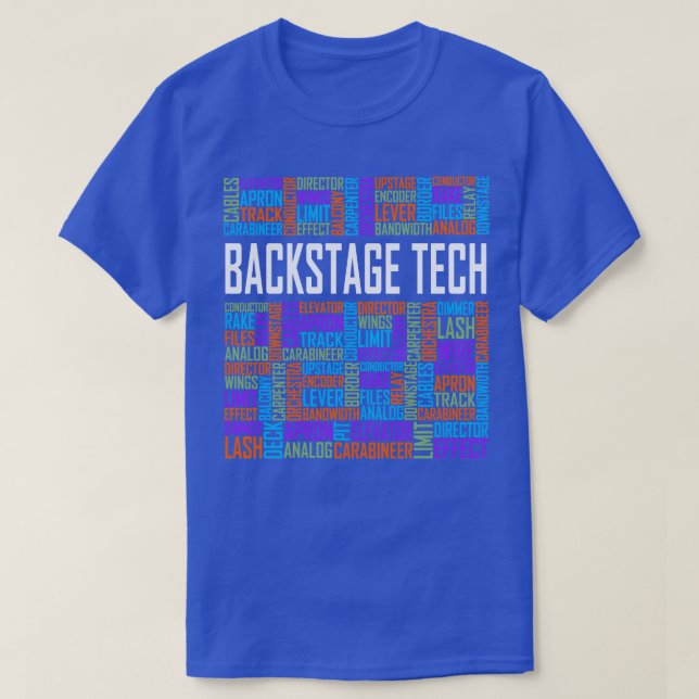 Backstage Tech Words T-Shirt (Design Front)
