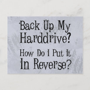 Backup Humour Postcard