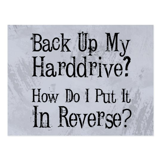 Backup Humour Postcard