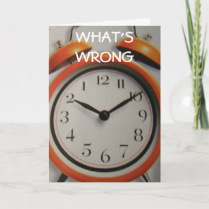 "BACKWARDS CLOCK" TIME FOR BIRTHDAY CARD