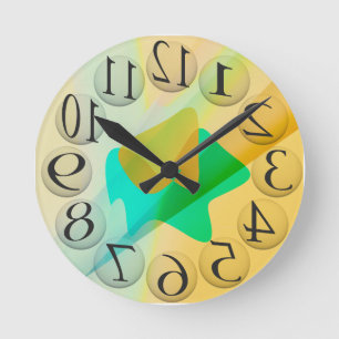 backwards numbers round clock