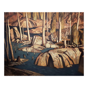 Backwater Landscape Painting by Canadian AJ Casson Photo Print