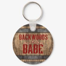 Backwoods Babe Whiskey Keg Keychain