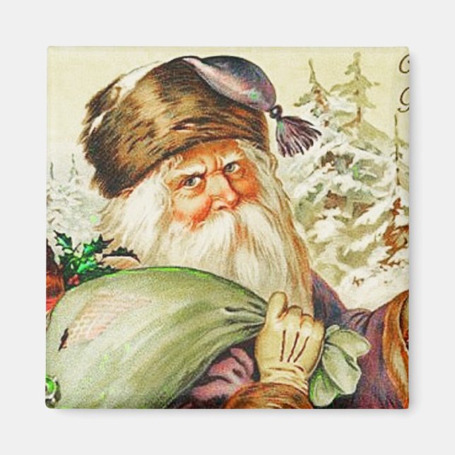 Backwoods Santa Vintage Magnet (Front)