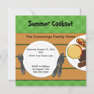 Backyard Barbecue Party Invitation