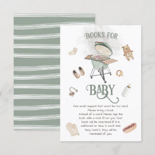 Backyard BBQ Baby-Q Baby Books for baby Invitation