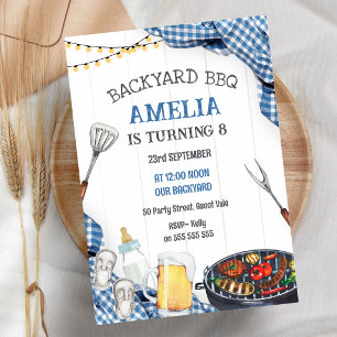 Backyard BBQ BIrthday Invitation