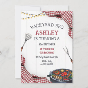 Backyard BBQ Birthday Party Invitation