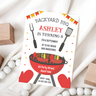 Backyard BBQ Birthday Party Invitation