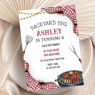 Backyard BBQ Birthday Party Invitation