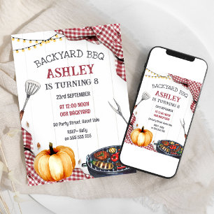 Backyard BBQ Birthday Party Invitation