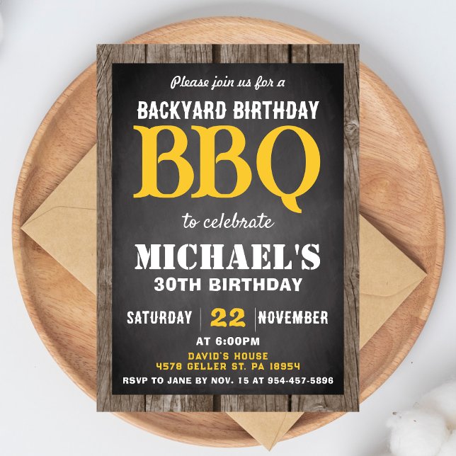 Backyard BBQ Birthday Party Invitation Cookout (Creator Uploaded)