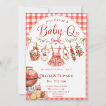 Backyard BBQ clothesline Girl Baby Shower 