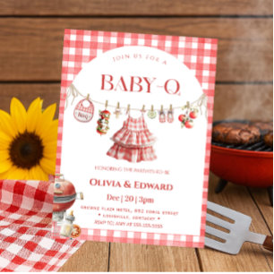 Backyard BBQ Girl Baby Shower Invitation