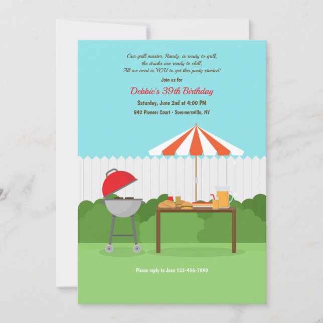 Backyard BBQ Invitation (Front)