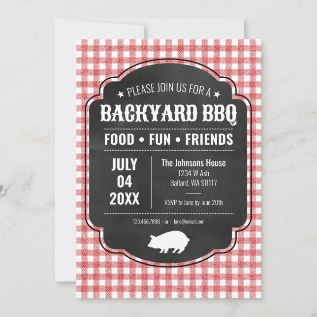 Backyard BBQ Invitation (Front)
