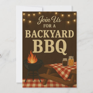 Backyard BBQ Invitation | Rustic Summer Cookout