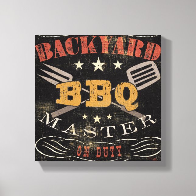 Backyard BBQ Master Canvas Print (Front)