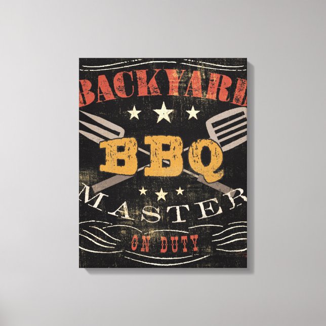Backyard BBQ Master Canvas Print (Front)