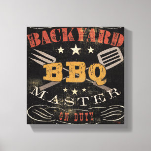 Backyard BBQ Master Canvas Print