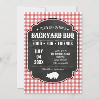 Backyard BBQ Party Invitation