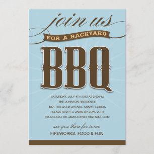 BACKYARD BBQ PARTY INVITATION