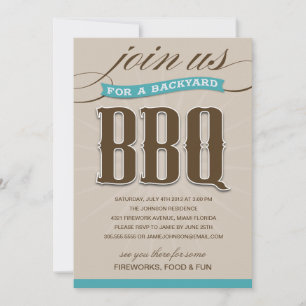 BACKYARD BBQ PARTY INVITATION