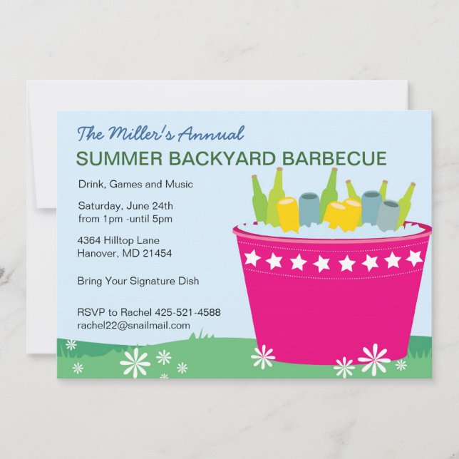 Backyard BBQ Party Invites (Front)