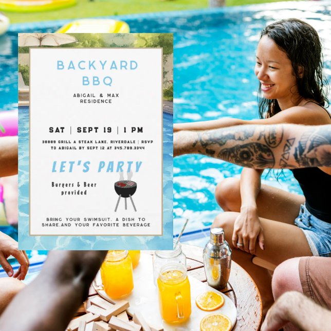 Backyard BBQ & Pool Party  Invitation (Creator Uploaded)