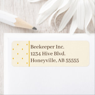 Backyard Beekeeper Honeycomb Diamond Address Label