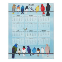 backyard birds 2025 wall calendar