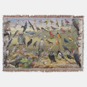 Backyard Birds of Minnesota Throw Blanket