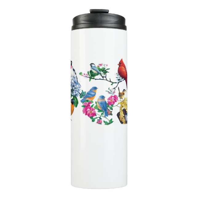 Backyard Birds Thermal Tumbler (Front)