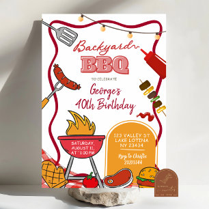 Backyard Birthday BBQ Invitation