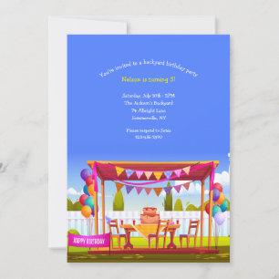 Backyard Birthday Party Invitation