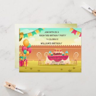 BackYard Birthday Party Invitation