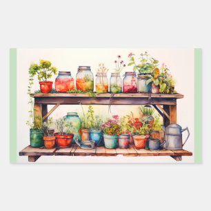 Backyard Bliss Rectangular Sticker