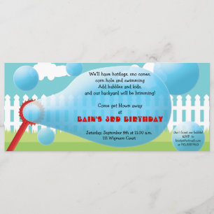 Backyard Blowout- Bubbles Kids' Birthday Party Invitation