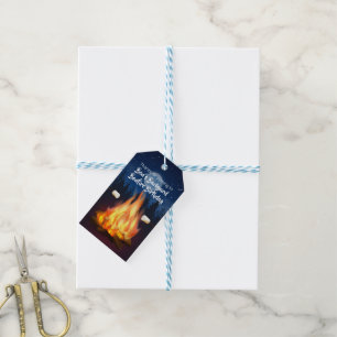 Backyard Bonfire Cookout Birthday Party Gift Tags